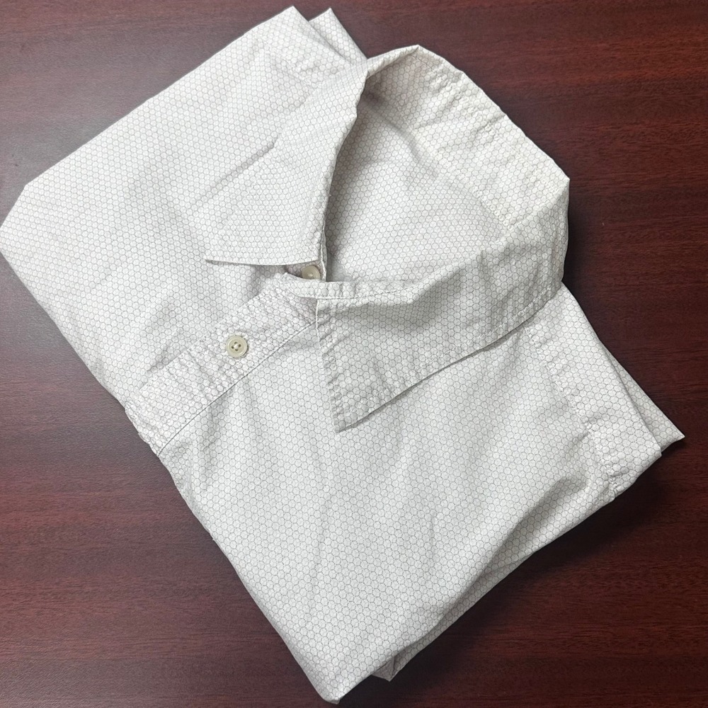 Juicy Couture Geometric Print Shirt Mens XL Cotton AOP Summer Light Vintage